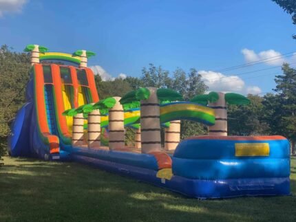 Water slides  bounce slide combos